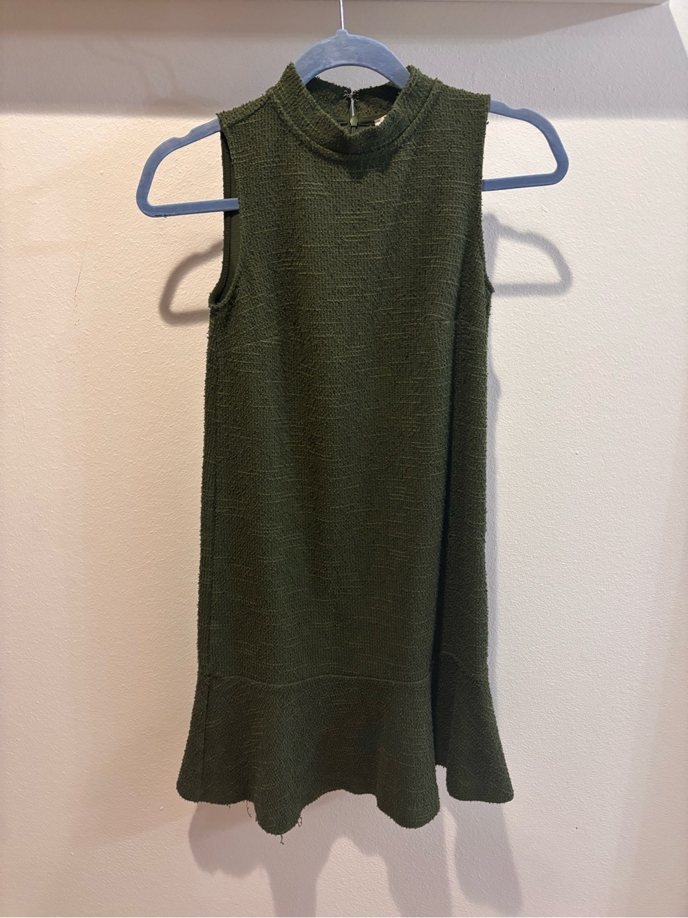 LOFT Olive Green Sleeveless Midi Dress